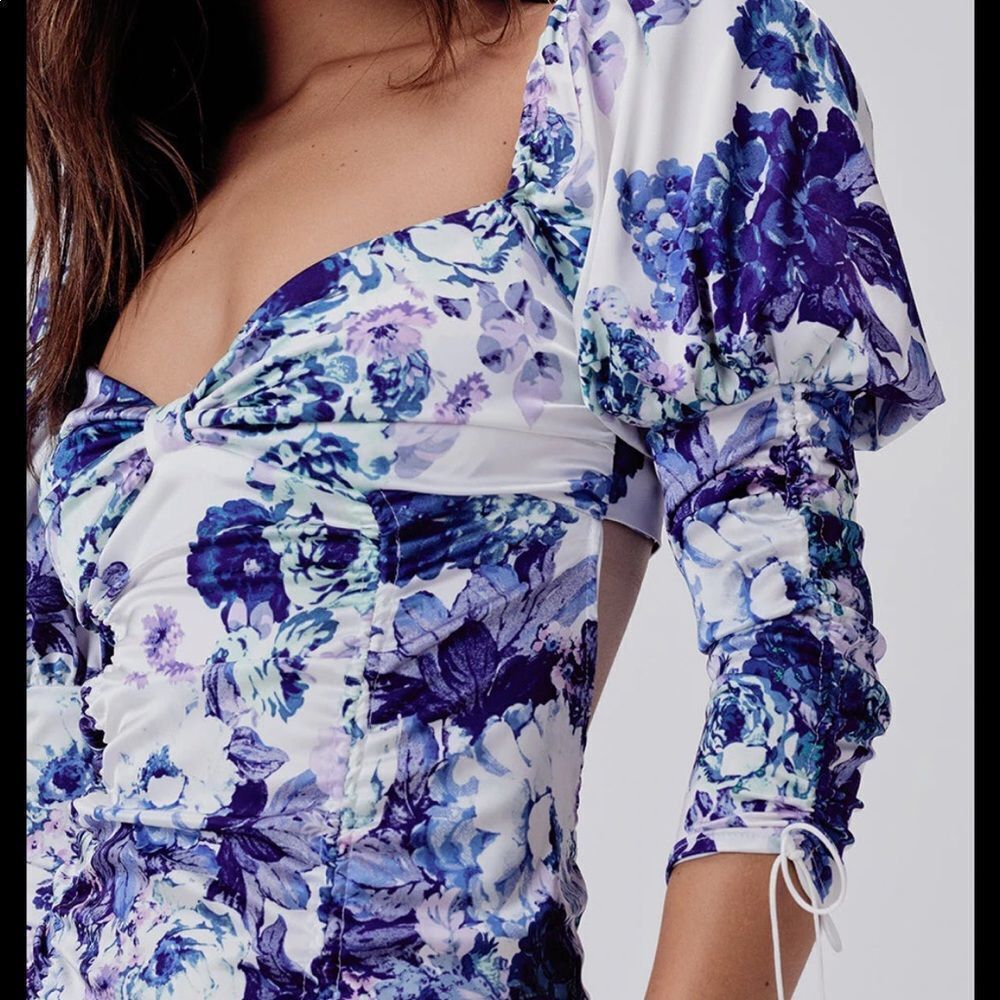 For Love & Lemons Hyacinth Drawstring Mini Dress - Picture 3 of 5